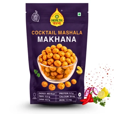 Cocktail Masala Roasted Makhana 50g – Crunchy, Flavorful & Nutritious Superfood Snack!
