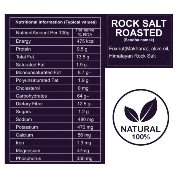 Rock Salt Roasted Makhana 50g – Crunchy, Fasting-Friendly & Healthy Superfood! - Image 5