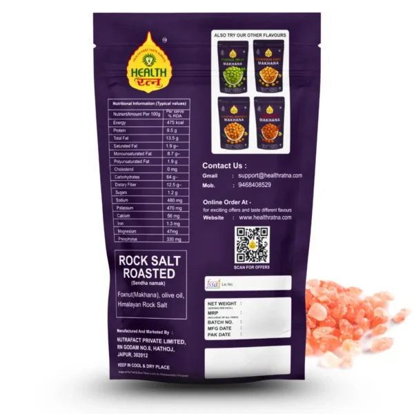 Rock Salt Roasted Makhana 50g – Crunchy, Fasting-Friendly & Healthy Superfood! - Image 3