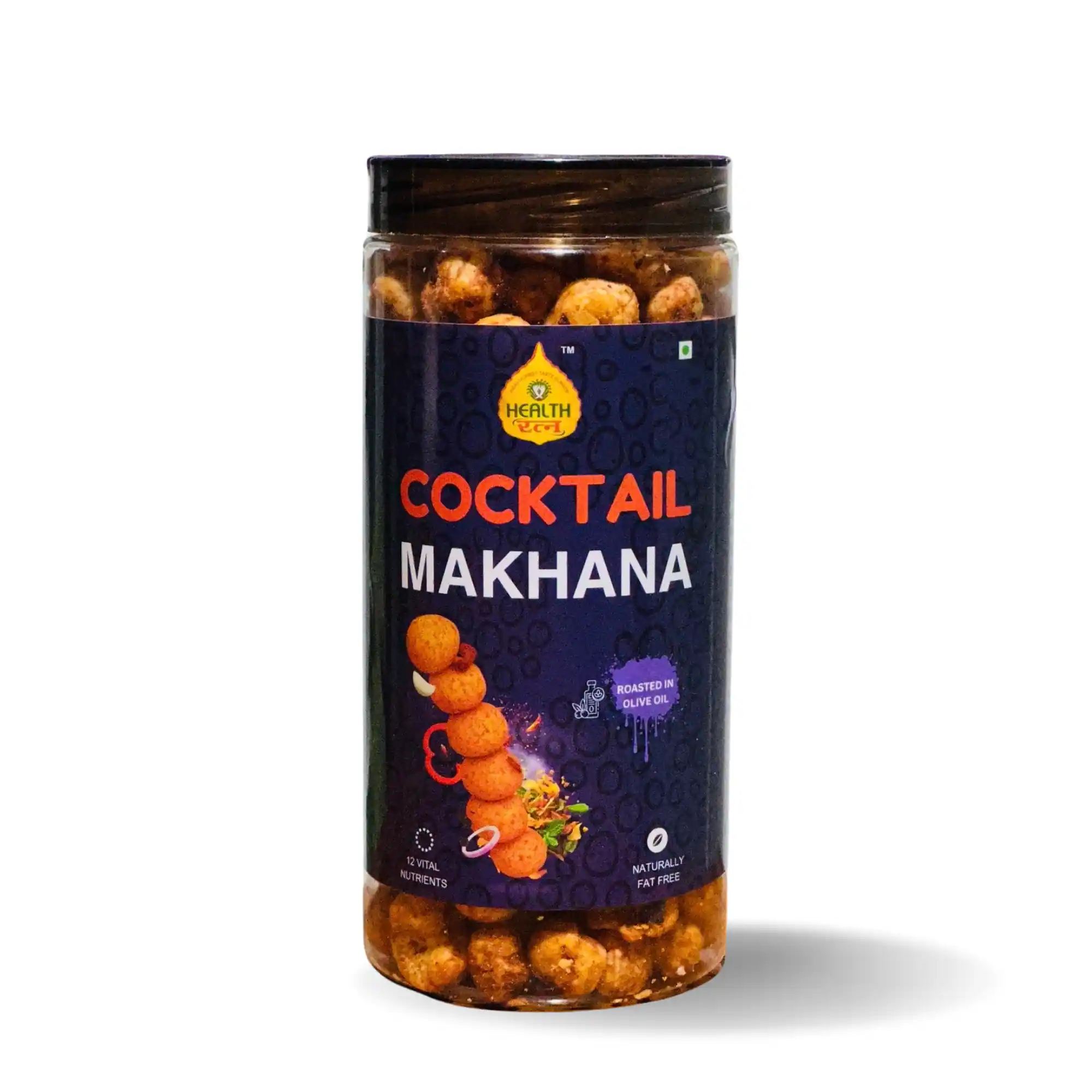 health-ratna-cocktail-flavored-roasted-makhana-jar Health Ratna Cocktail Flavored Roasted Makhana jar roasted in olive oil with 12 vital nutrients