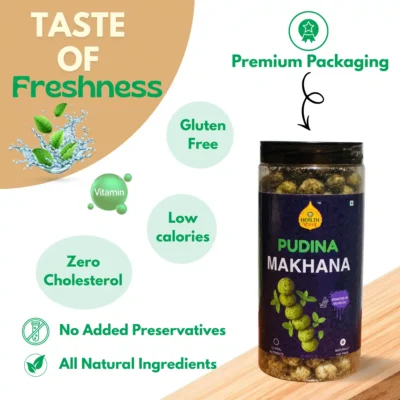 Health Ratna Pudina Mint Flavoured Makhana Benefits With Vital Nutrients